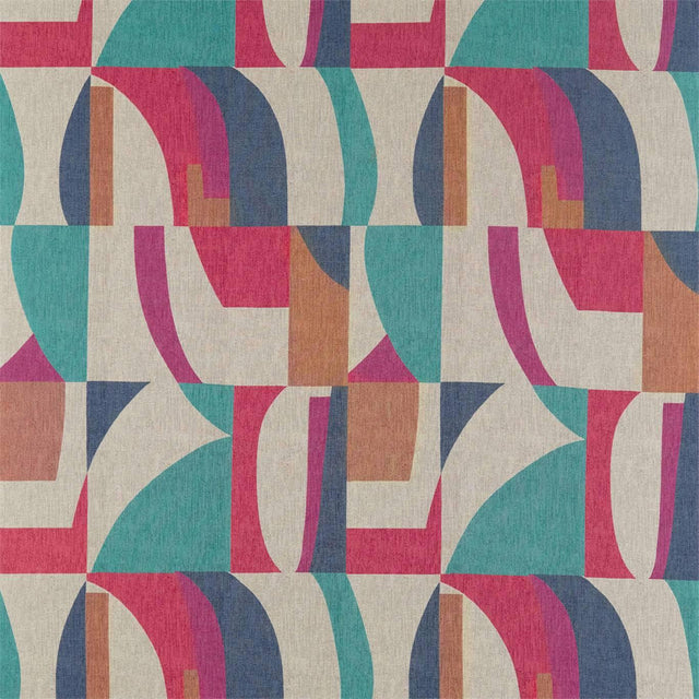 Harlequin Bodega Indigo/Mandarin/Fuchsia Fabric