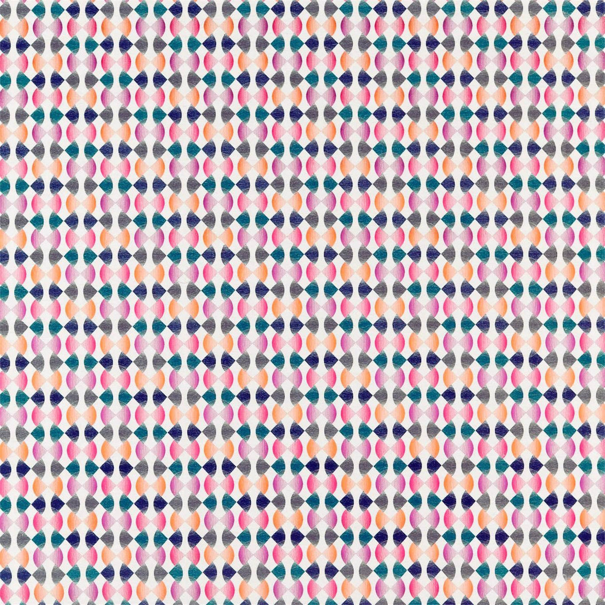 Harlequin Maiolica Fuchsia/Mandarin/Indigo Fabric