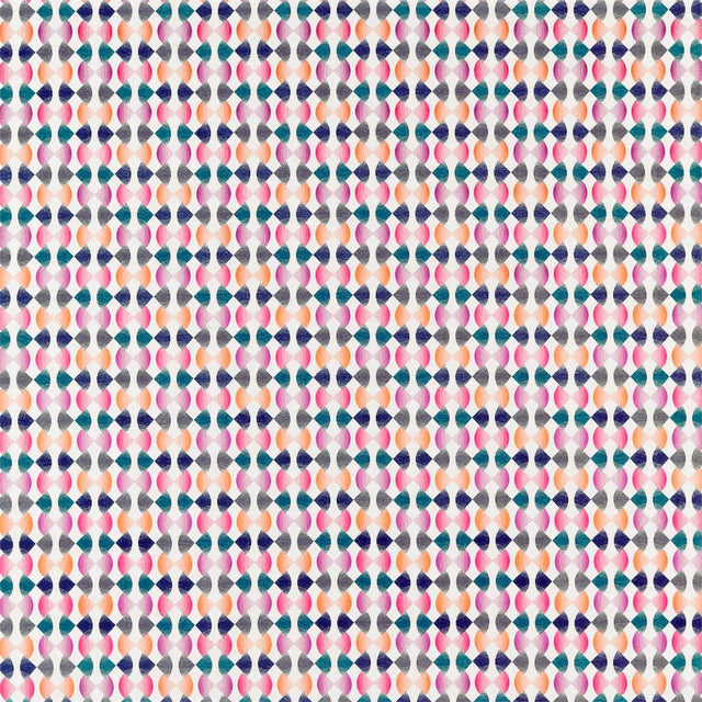 Harlequin Maiolica Fuchsia/Mandarin/Indigo Fabric