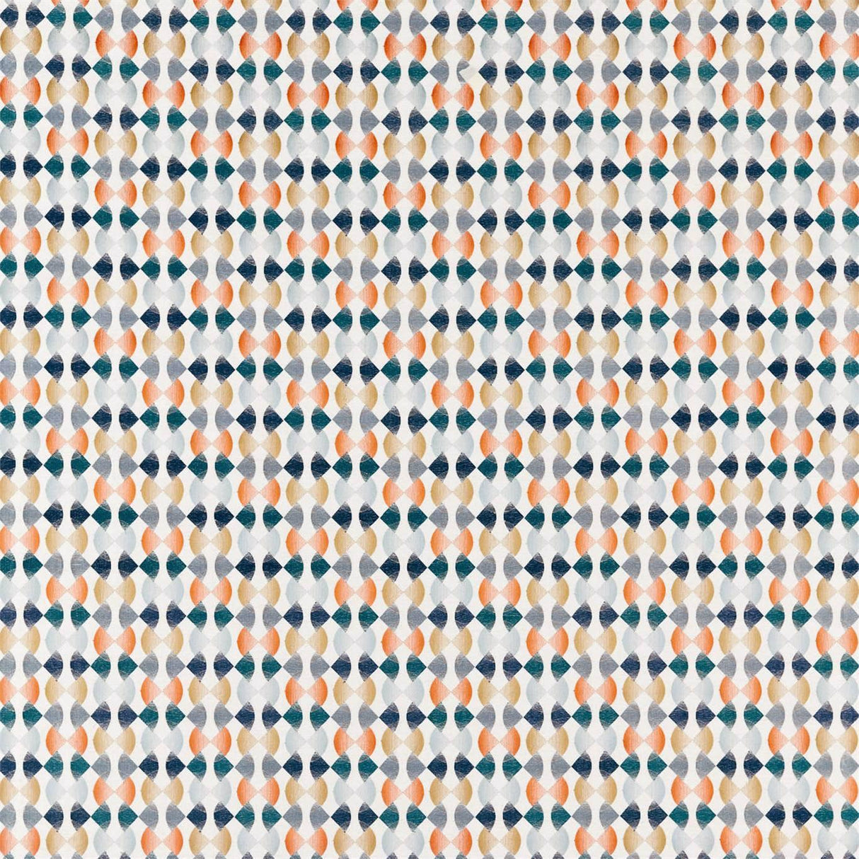 Harlequin Maiolica Paprika/Teal/Ochre Fabric