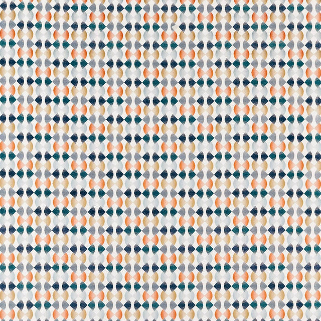 Harlequin Maiolica Paprika/Teal/Ochre Fabric