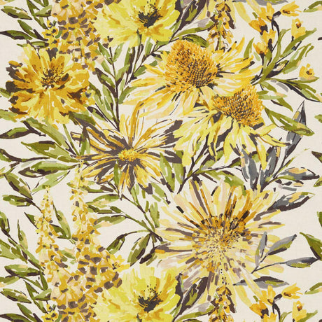 Harlequin Floreale Maize/Mustard/Sage Fabric
