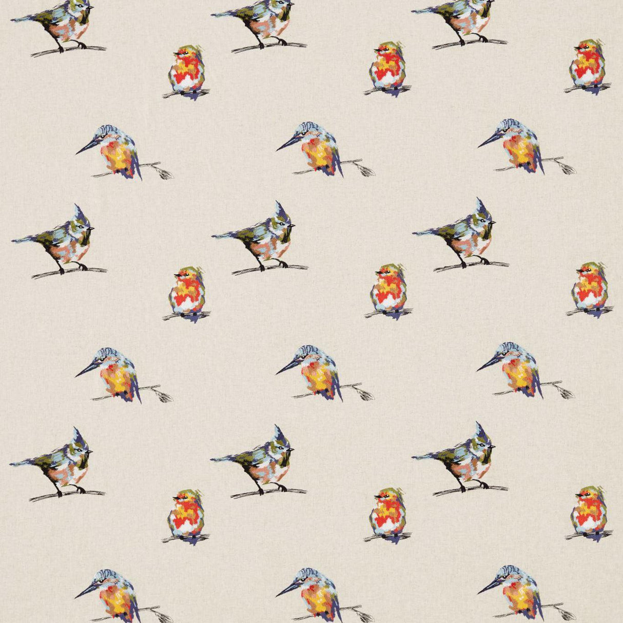 Harlequin Persico Embroidery Mandarin/Aurora/Sage Fabric