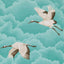 Harlequin Cranes in Flight Marine Wallpaper