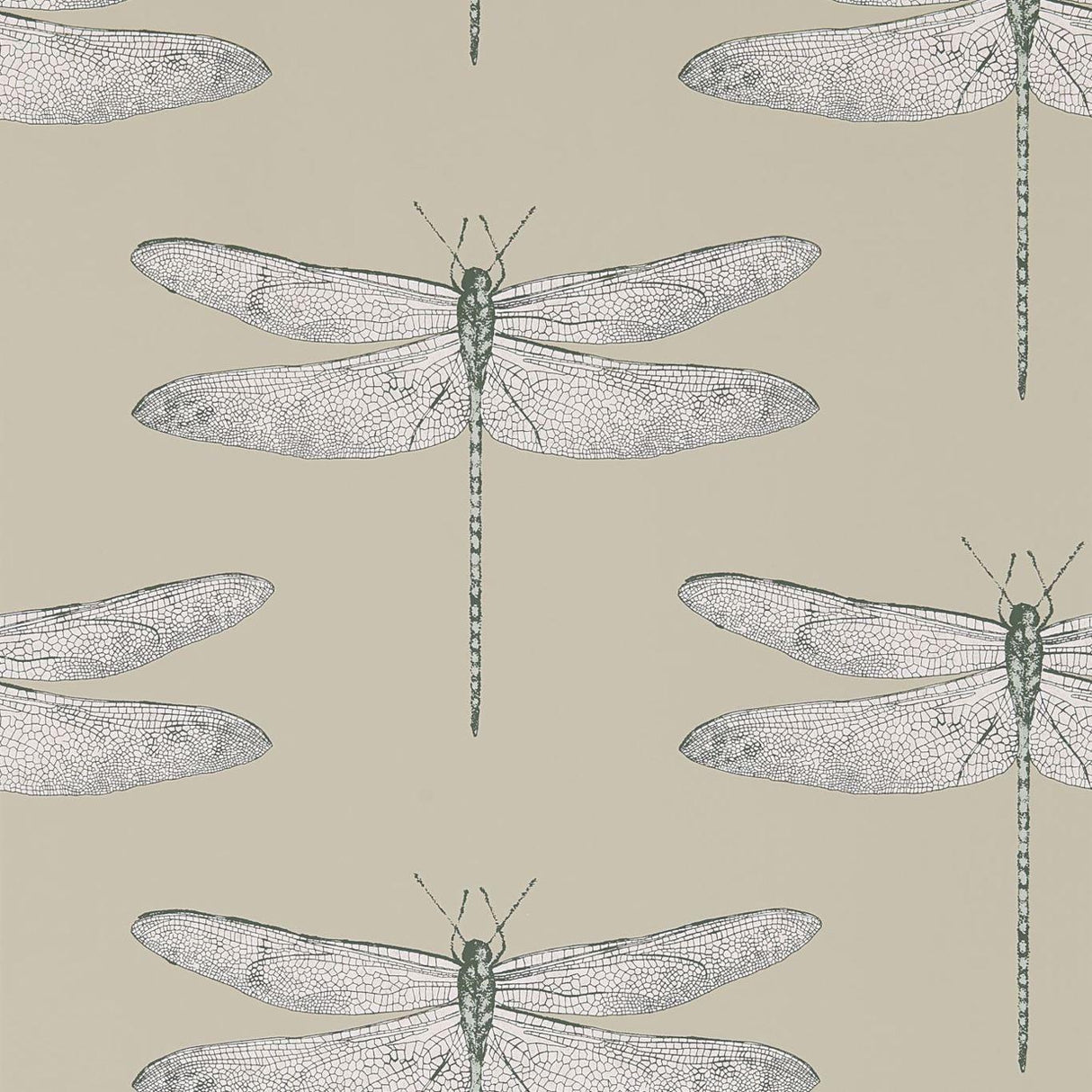 Harlequin Demoiselle Jute/Slate Wallpaper