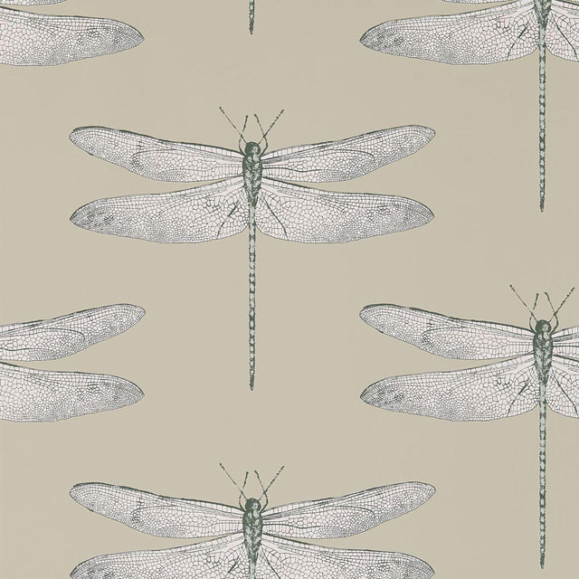 Harlequin Demoiselle Jute/Slate Wallpaper