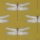 Harlequin Demoiselle Ochre/Grape Wallpaper