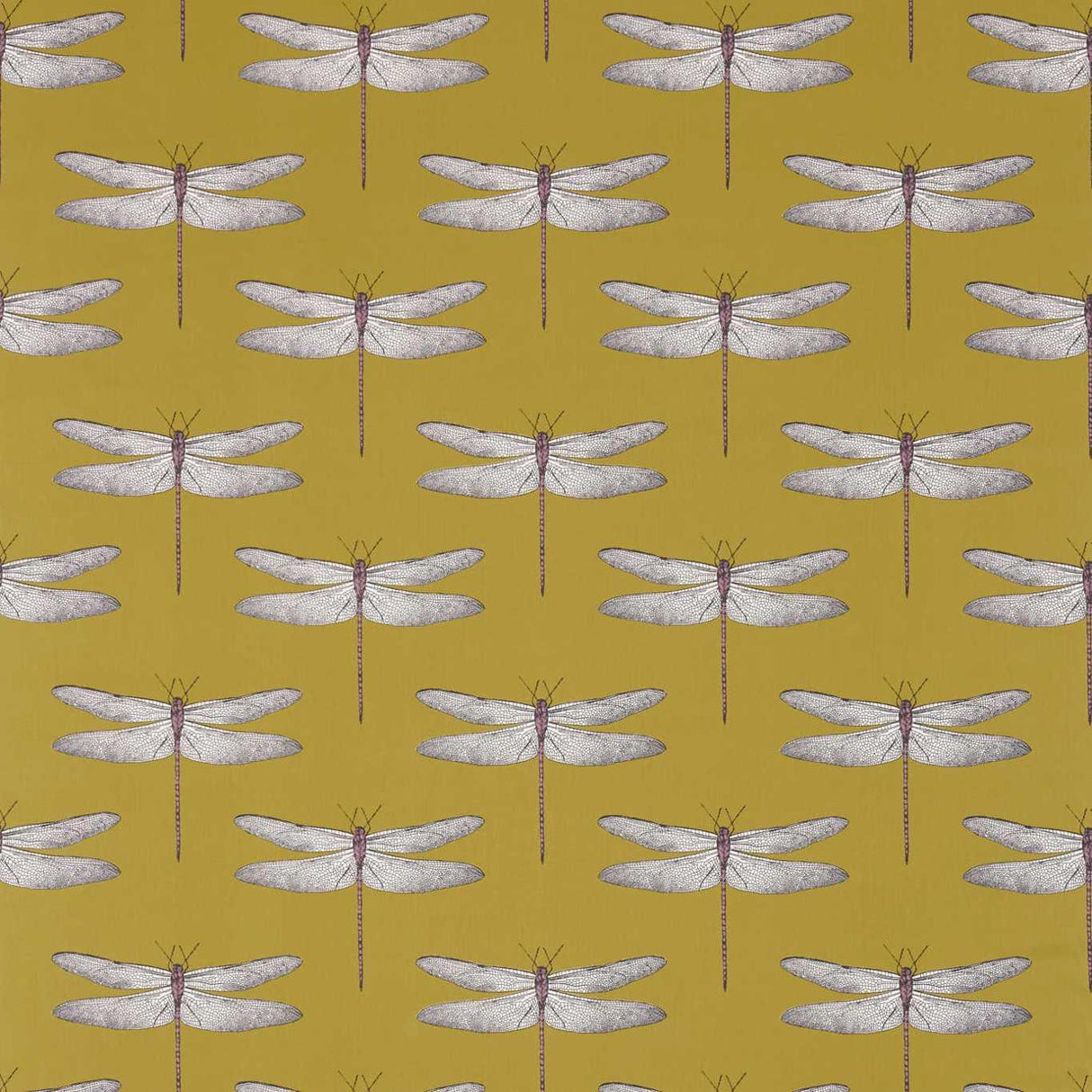 Harlequin Demoiselle Chartreuse/Grape Fabric