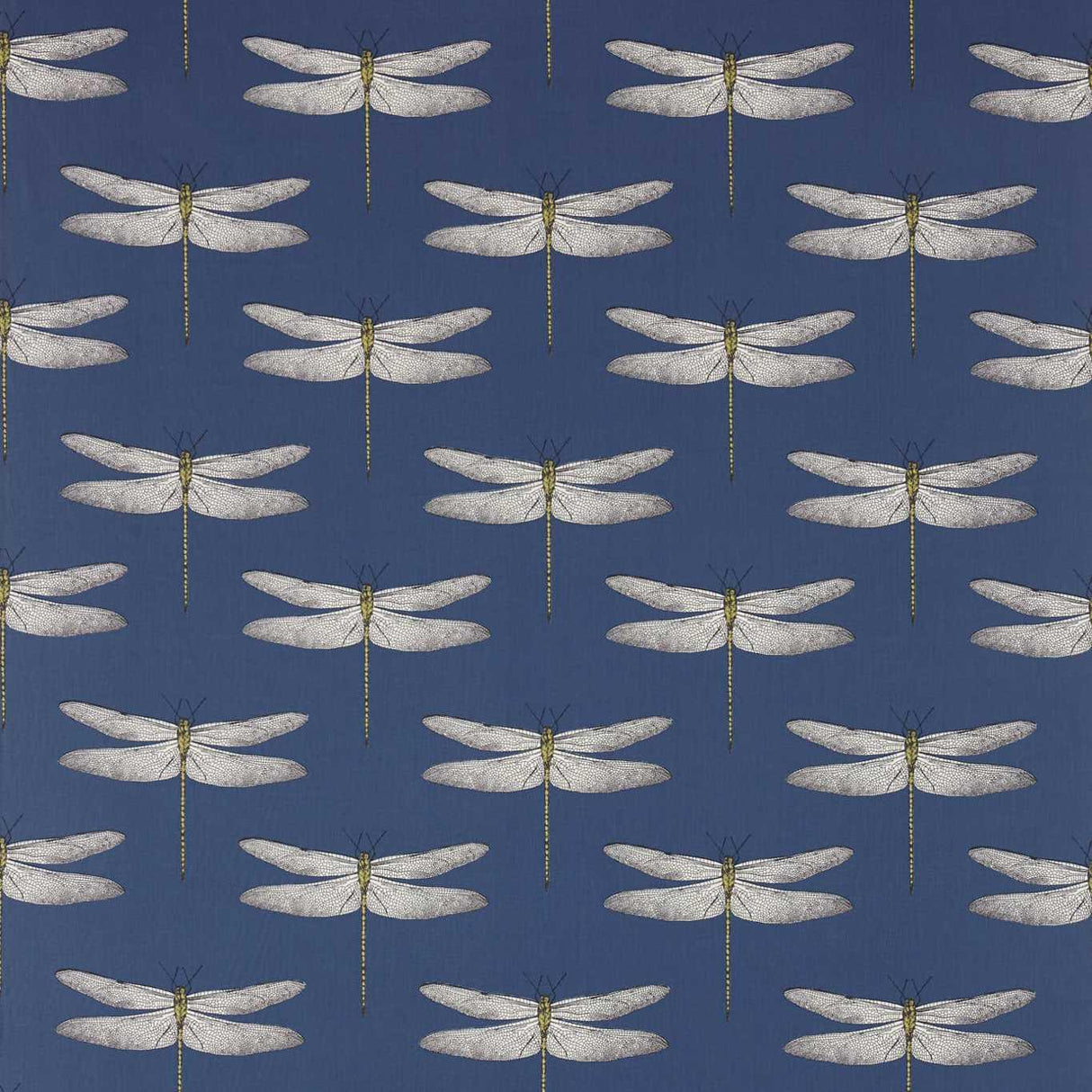 Harlequin Demoiselle Ink/Chartreuse Fabric