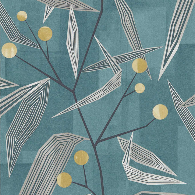 Harlequin Entity Teal/Linden Wallpaper