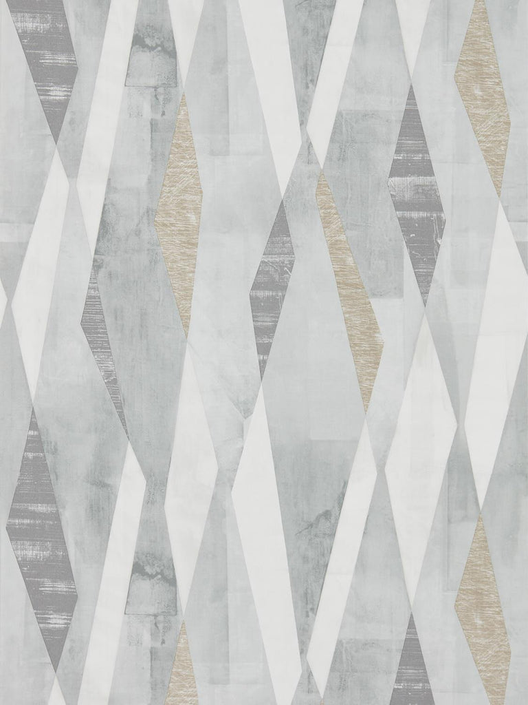Harlequin Vertices Slate/Concrete Wallpaper
