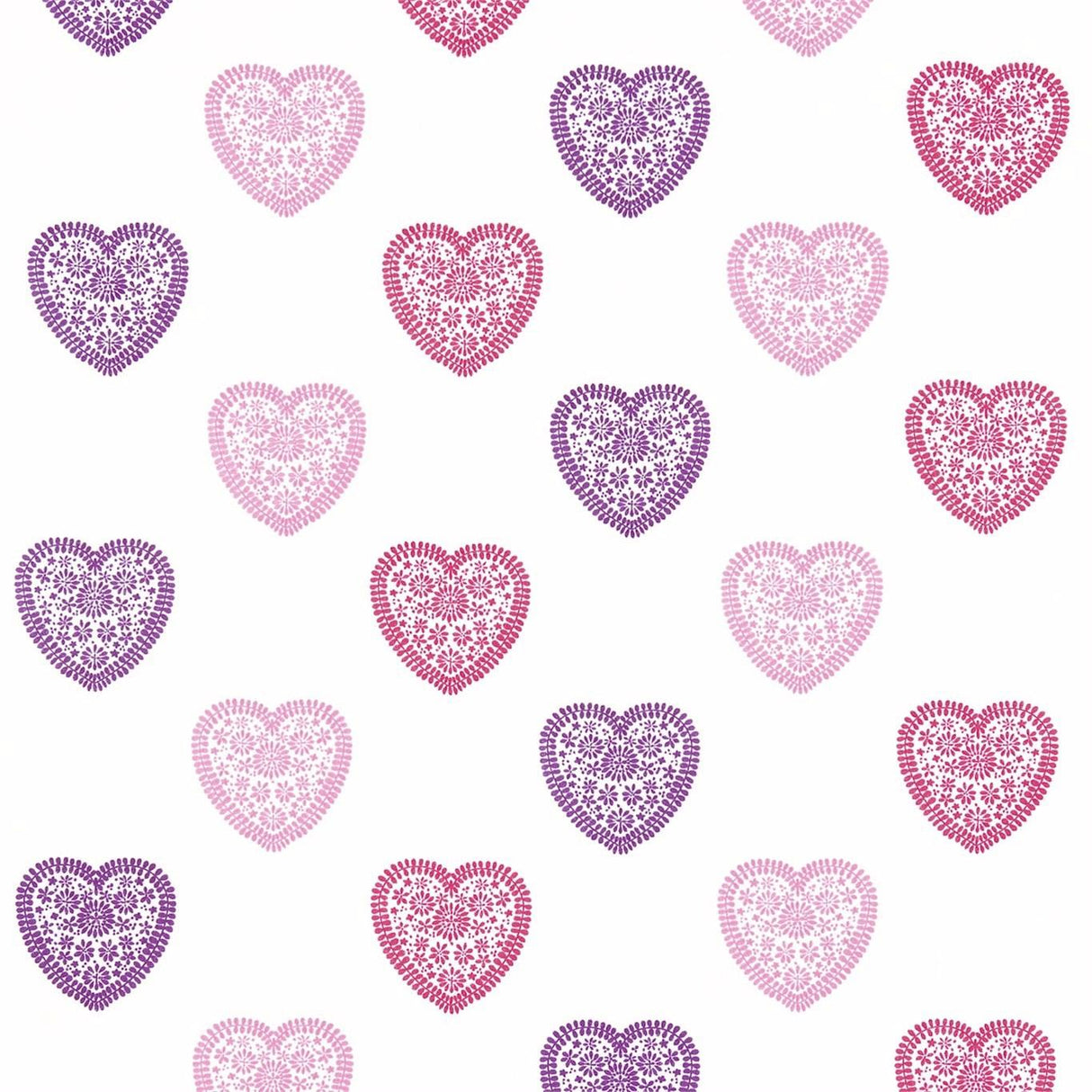 Harlequin Sweet Heart Pink/Purple Fabric