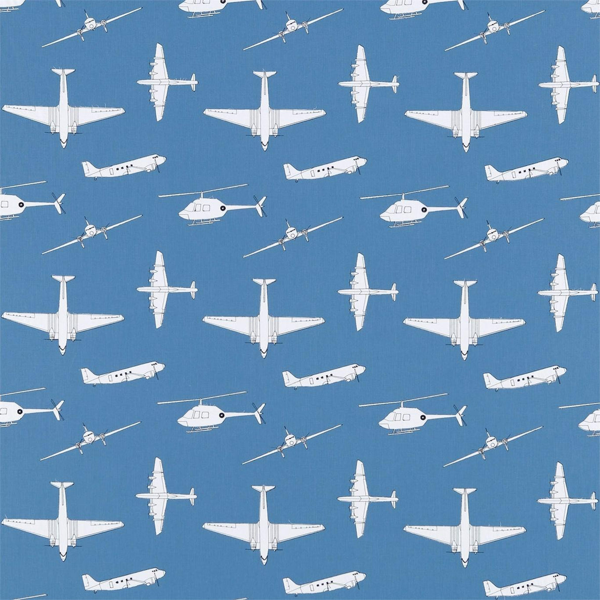 Harlequin Chocks Away Royal Blue Fabric