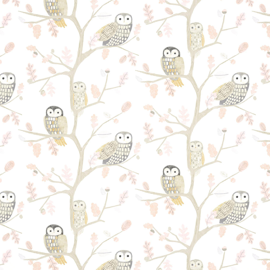 Harlequin Little Owls Powder Wallpaper