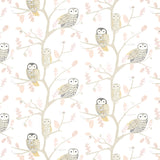 Harlequin Little Owls Powder Wallpaper