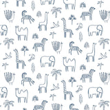 Harlequin Funky Jungle Navy Wallpaper