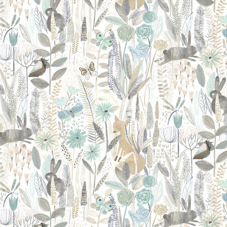 Harlequin Hide And Seek Linen/Duck Egg/Stone Wallpaper