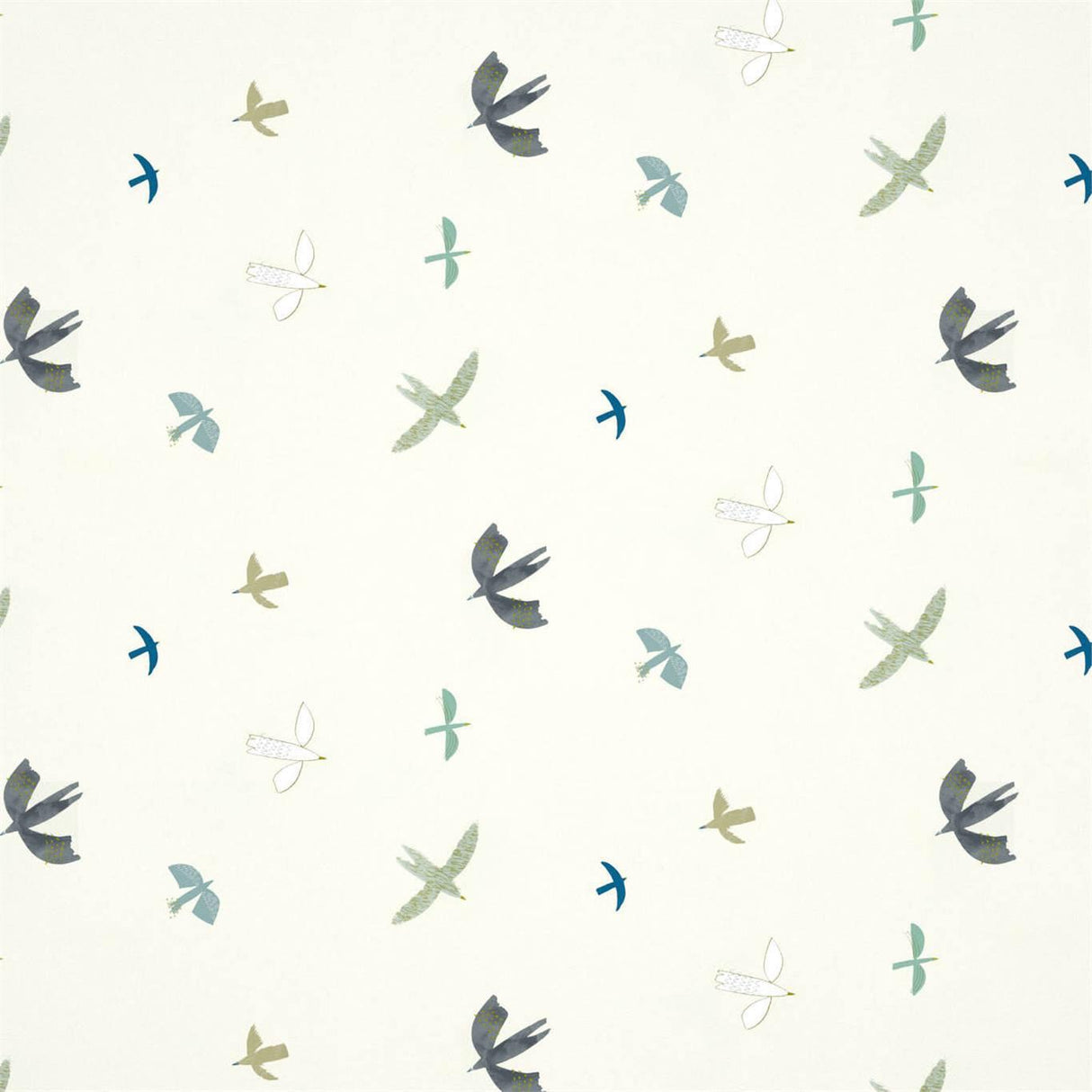 Harlequin Skies Above Duck Egg/Linen Wallpaper