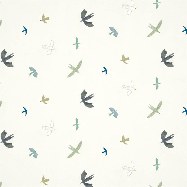 Harlequin Skies Above Duck Egg/Linen Wallpaper