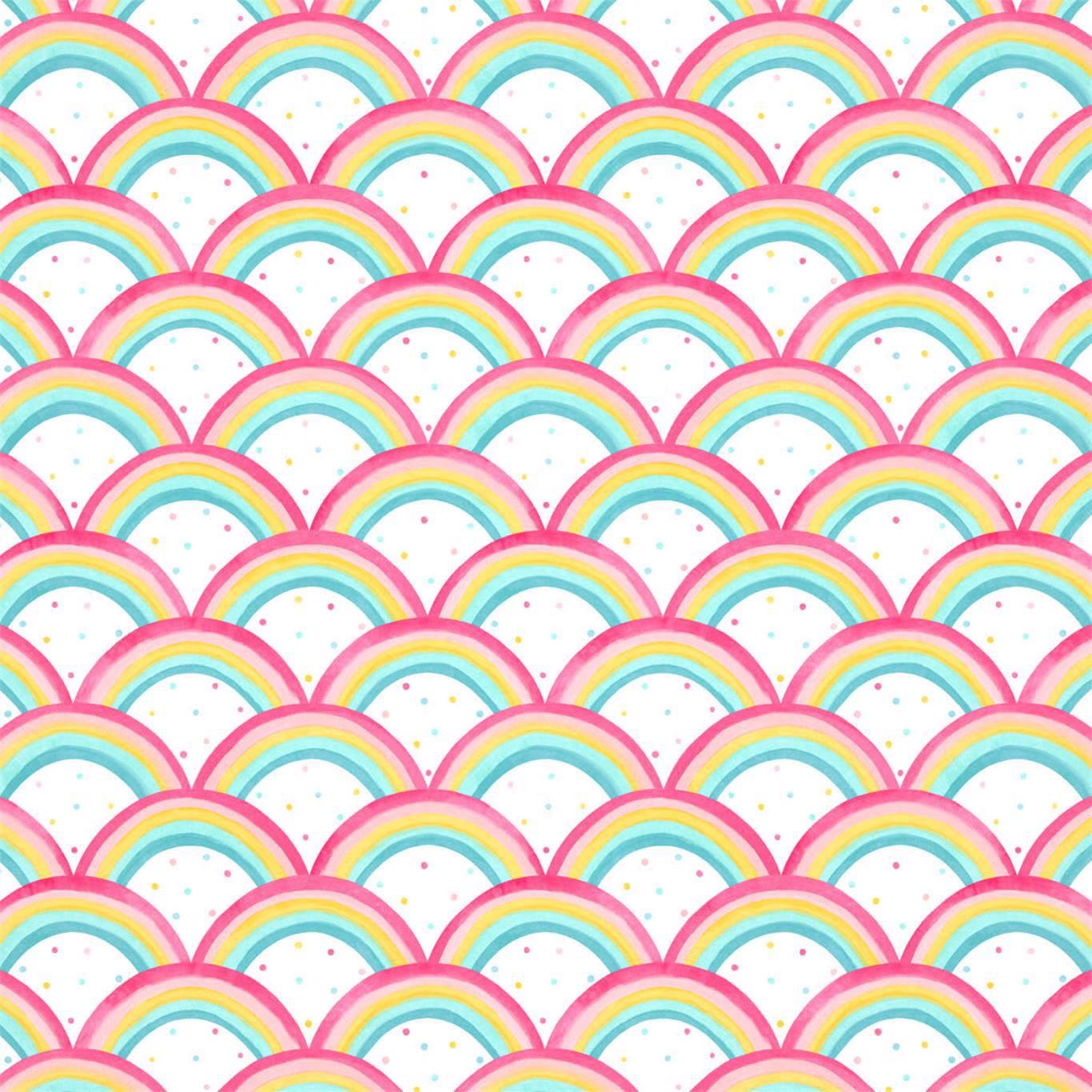 Harlequin Rainbow Brights Cherry/Blossom/Pineapple/Sky Wallpaper