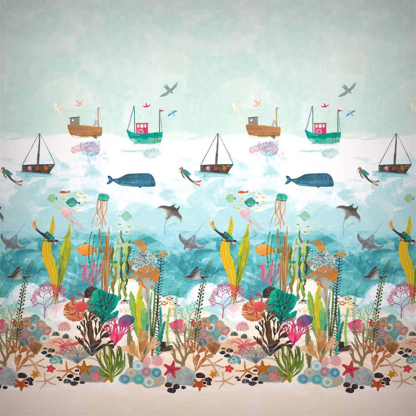 Harlequin Above And Below Marine Life Above And Below Marine Life Wallpaper by Harlequin