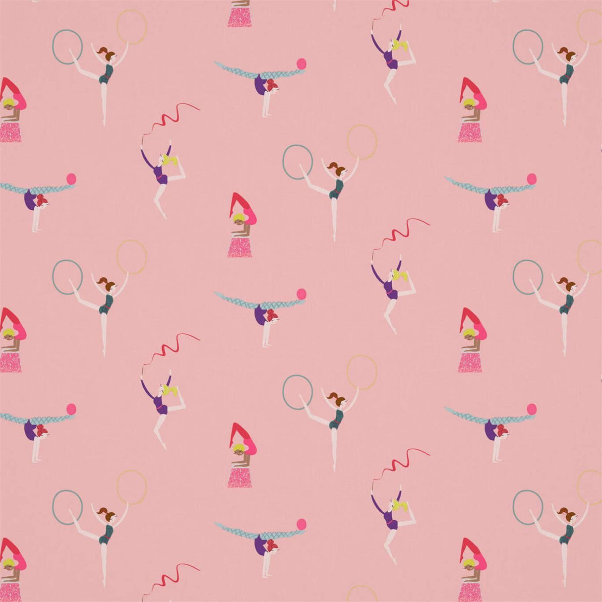 Harlequin Balancing Act Blossom/Raspberry/Grape Fabric