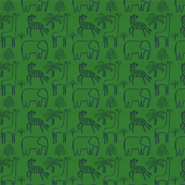 Harlequin Funky Jungle Gecko/Cobalt Fabric