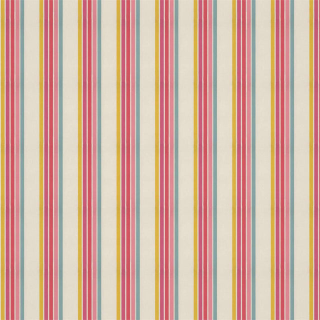 Harlequin Helter Skelter Stripe Cherry/Blossom/Pineapple/Sky Fabric