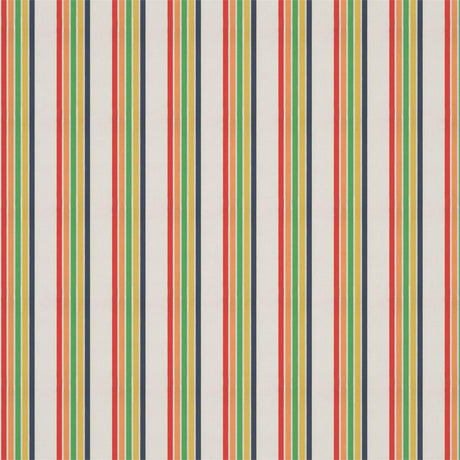 Harlequin Helter Skelter Stripe Navy/Poppy/Apricot/Gecko Fabric