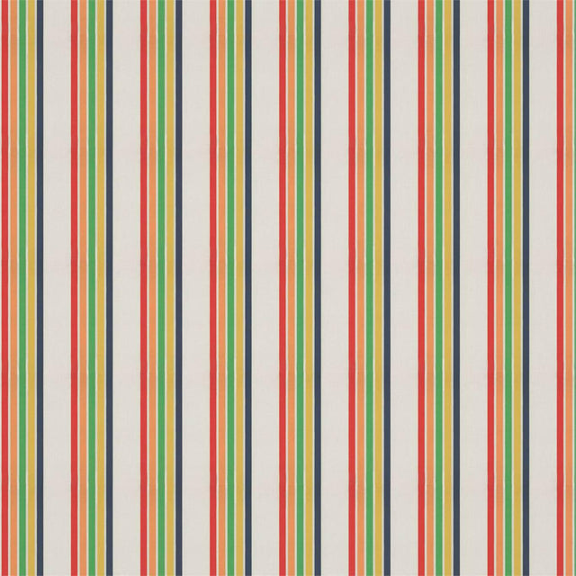 Harlequin Helter Skelter Stripe Navy/Poppy/Apricot/Gecko Fabric
