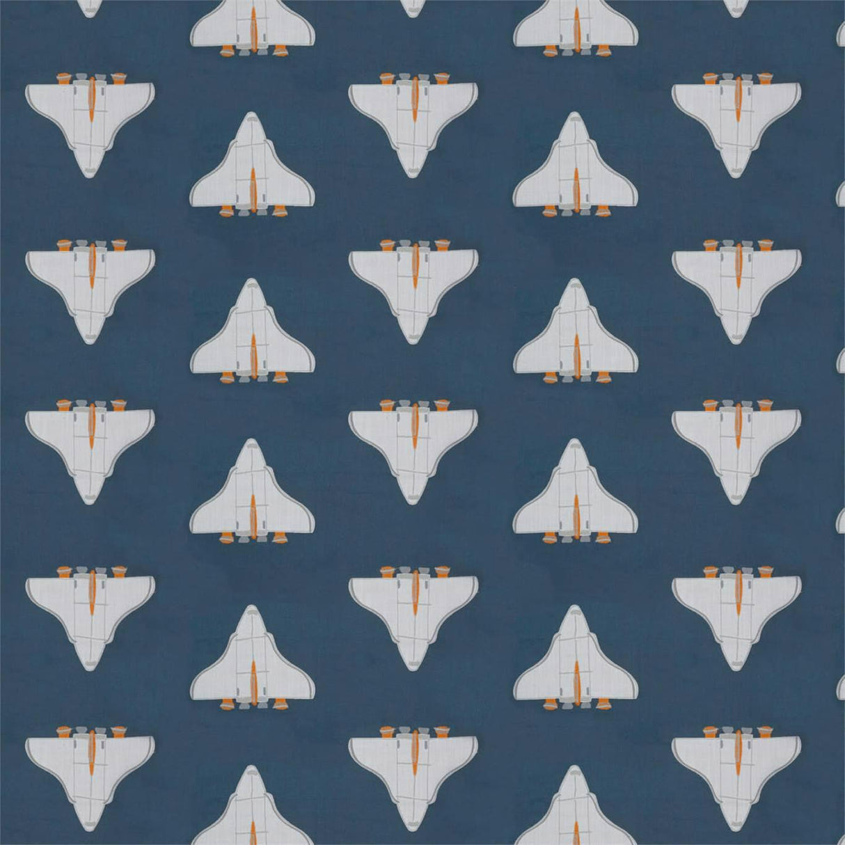 Harlequin Space Shuttle Apricot/Navy Fabric