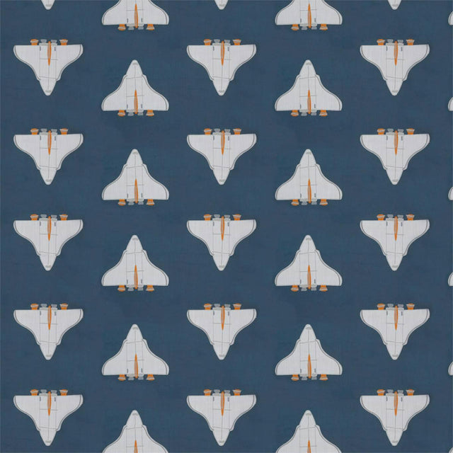 Harlequin Space Shuttle Apricot/Navy Fabric