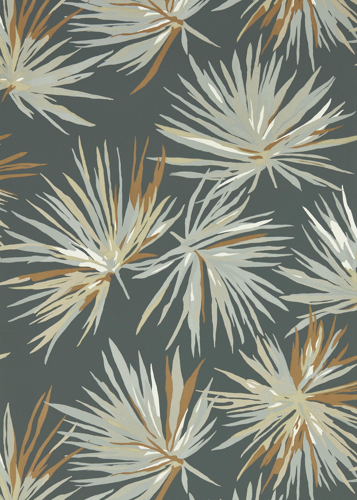 Harlequin Aucuba Slate/Bronze/Topaz Wallpaper