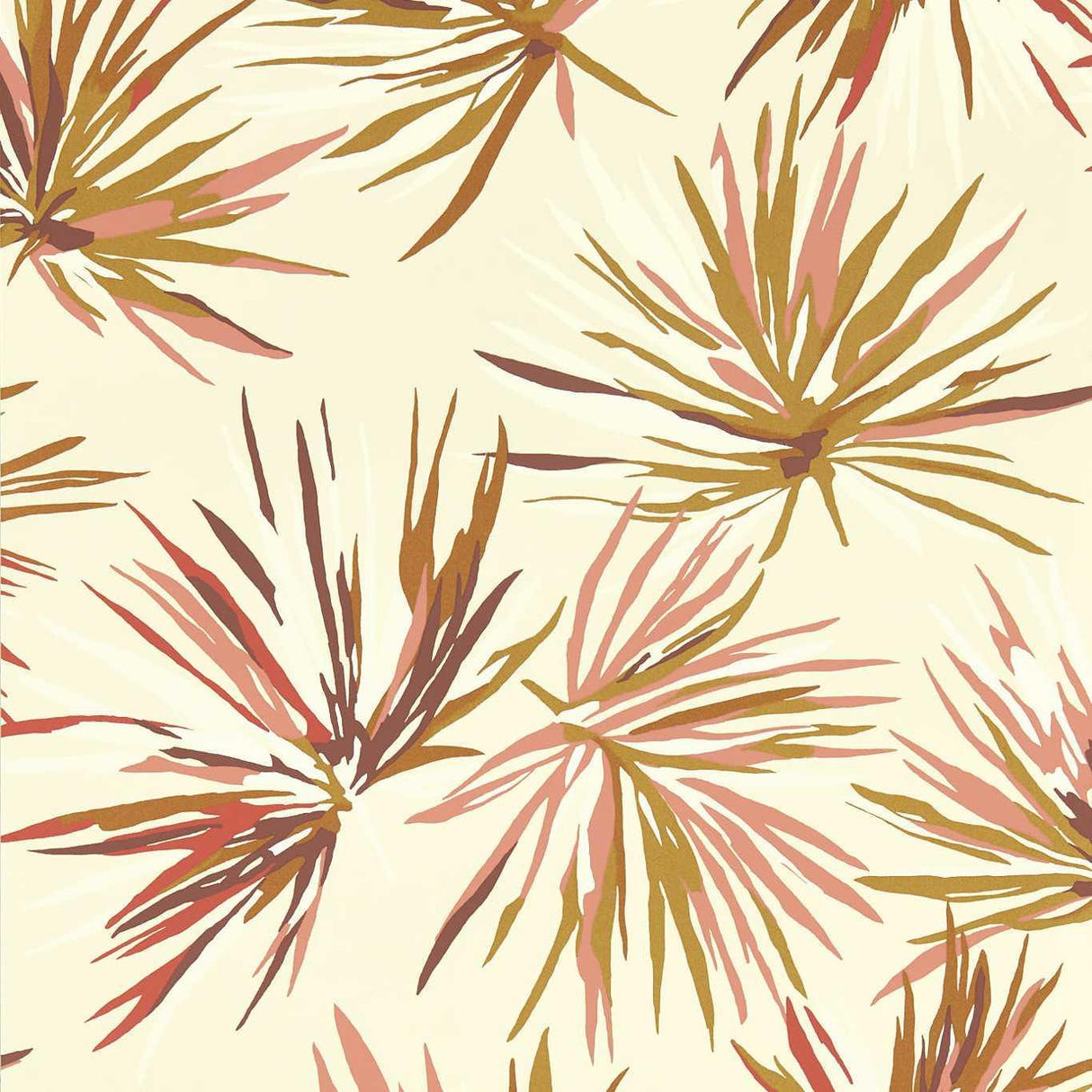 Harlequin Aucuba Gold/Rosewood/Parchment Wallpaper
