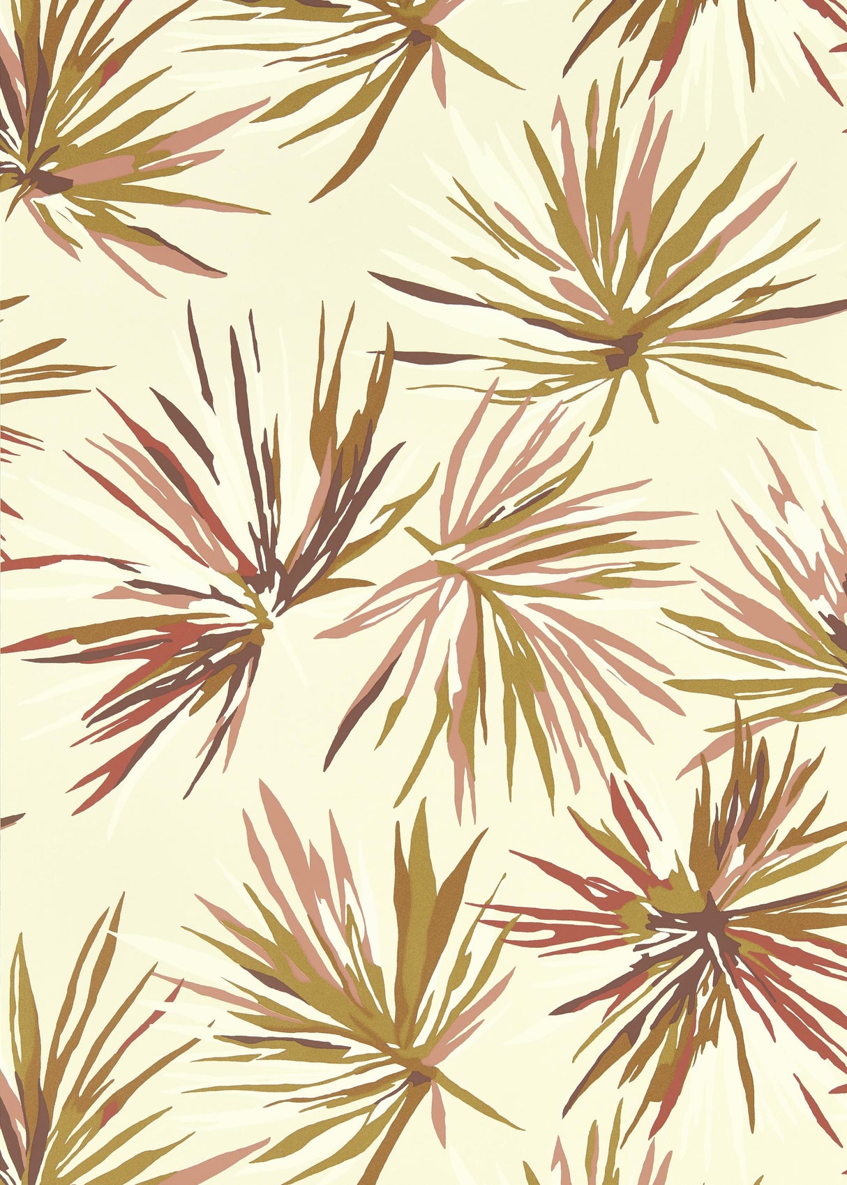 Harlequin Aucuba Gold/Rosewood/Parchment Wallpaper