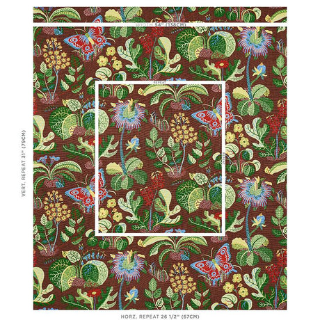 Schumacher Exotic Butterfly Brown Fabric