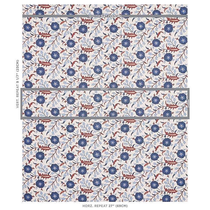 Schumacher Floralia Parchment Fabric