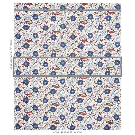 Schumacher Floralia Parchment Fabric