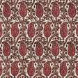 Schumacher Daria Paisley Maroon Fabric