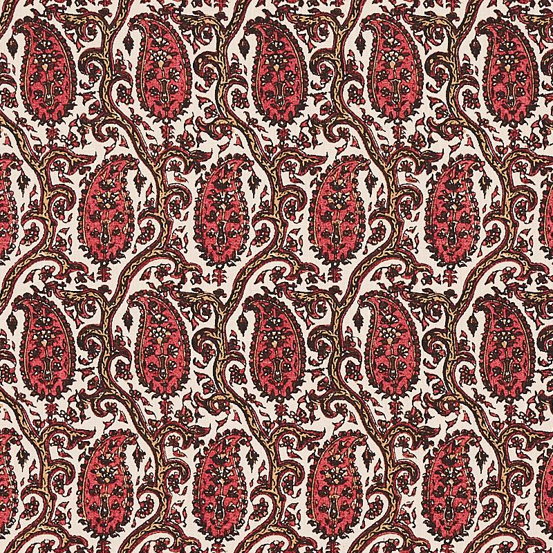 Schumacher Daria Paisley Maroon Fabric