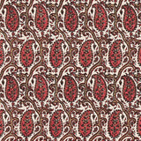Schumacher Daria Paisley Maroon Fabric