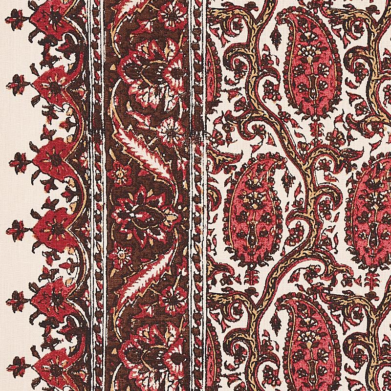 Schumacher Daria Paisley Maroon Fabric