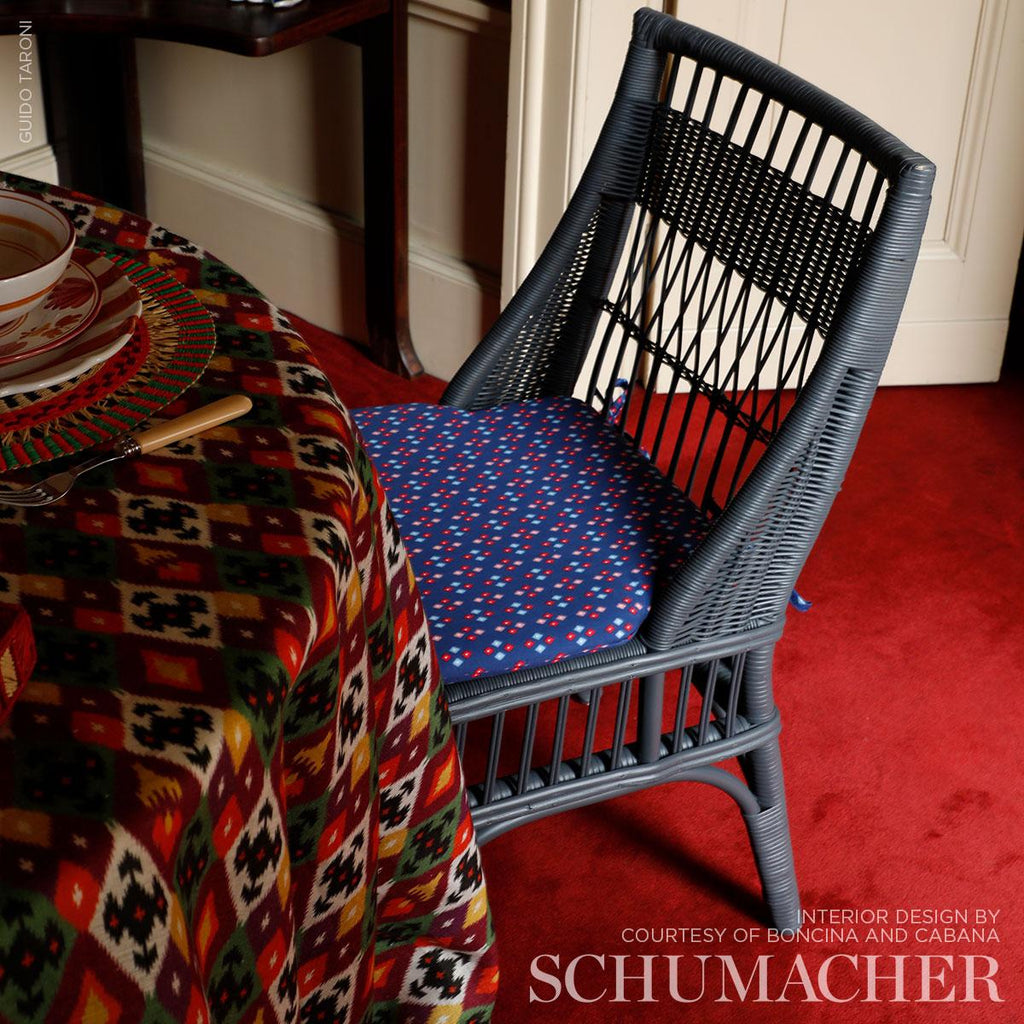 Schumacher Anastasia Blue Fabric
