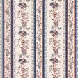 Schumacher Elena Paisley Stripe Blue Fabric