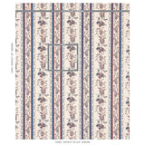 Schumacher Elena Paisley Stripe Blue Fabric