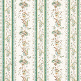 Schumacher Elena Paisley Stripe Green Fabric