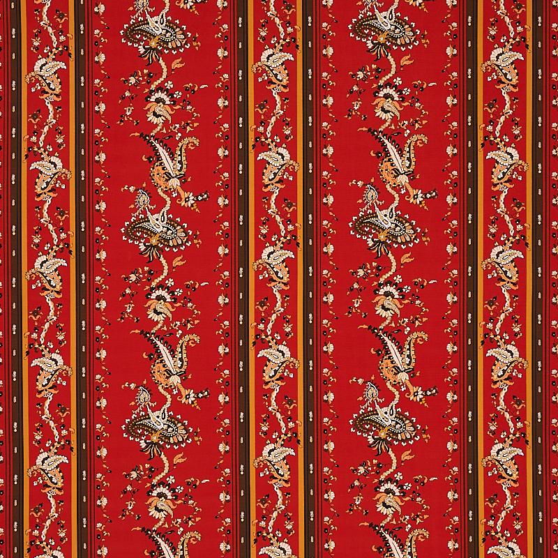 Schumacher Elena Paisley Stripe Pompeii Fabric