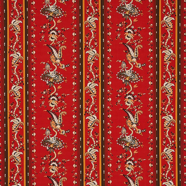 Schumacher Elena Paisley Stripe Pompeii Fabric