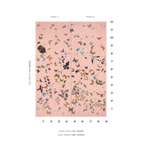 Schumacher Queen'S Flight Panel Set Pink Wallpaper