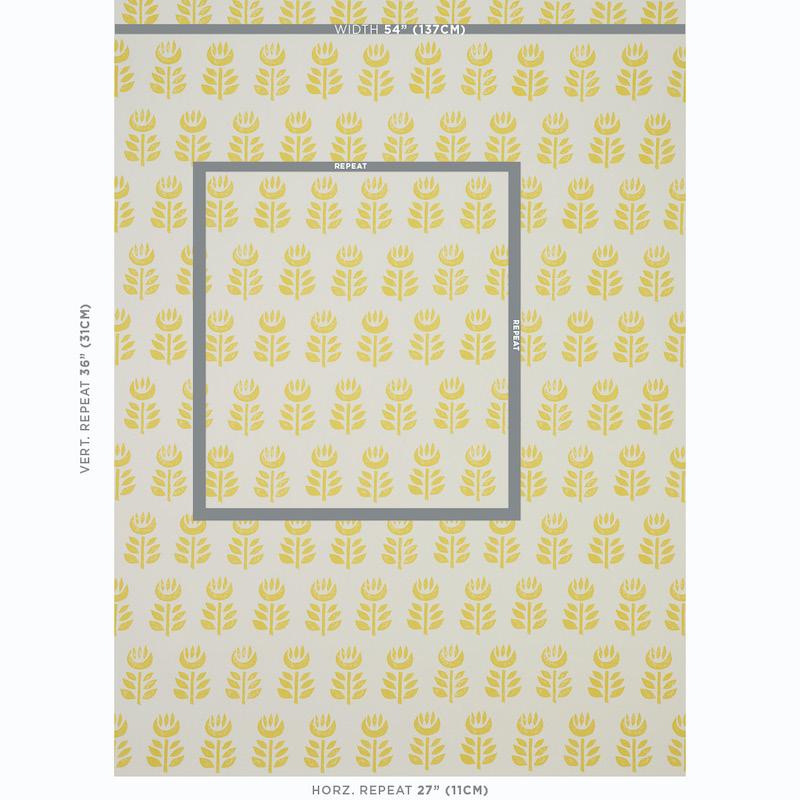 Schumacher Rosenborg Yellow Wallpaper